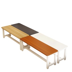 Banco de gimnasio comercial contemporáneo, automático, convertible, extensible, de plástico, con asiento blando, para cancha de baloncesto y cambio de calzado - Product Image 1