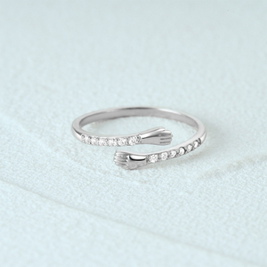 Anillos Abiertos Modernos para Parejas CANNER, Regalos de Joyería, Plata 925, Diseño Creativo, Anillo de Manos Entrelazadas, Regalos para Mujeres y Hombres, Regalo de San Valentín - Product Image 4