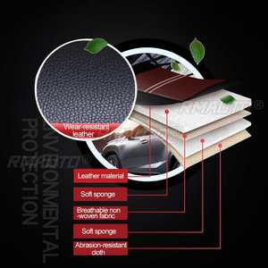 9PCS Universal Auto Seat Cover Front <b>Back</b> Head Rest <b>Protector</b> Wear-Resistant Covers Black PU Leather for 4 Season Car Seat Cover - Product Image 6