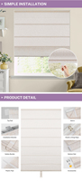 Persianas Romanas Inalámbricas Personalizadas Becausewin, Persianas Romanas Inalámbricas para Ventanas