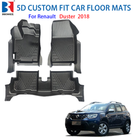 Tapis de sol de voiture sur mesure 5D TPE, directement de l'usine, pour Renault Duster 2018 LHD, toutes saisons, antidérapants
