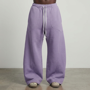<b>Men's</b> Premium <b>Baggy</b> Sweatpants Wide Leg Oversized Loose Fit Casual Lounge <b>Trousers</b> - Product Image 1