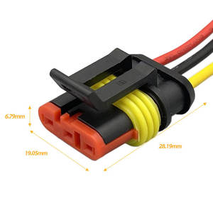 Connecteurs étanches Amp Super-seal série 1.5, faisceaux de câbles automobiles 1, 2, 3, 4, 5, 6 broches, câbles étanches, connecteurs TE - Product Image 4