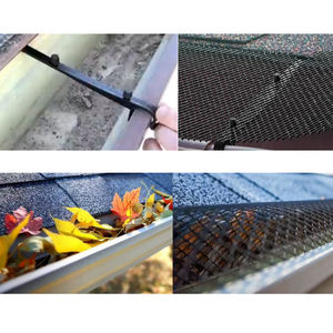 Protection de gouttière en maille plastique facile à installer, filtre anti-feuilles, grille de drainage au sol - Product Image 3