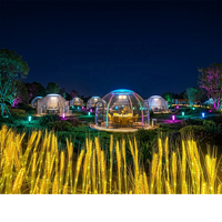 Tente à bulles transparente de 4,5 m 360° °   Dôme en verre pour l'observation des étoiles en plein air, idéal pour le glamping, les hôtels, les restaurants et le camping