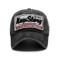 Casquettes de baseball de haute qualité pour hommes, style streetwear décontracté, vintage, lavage à l'acide, broderie de patch