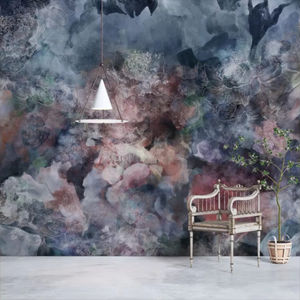 <span class=keywords><strong>Papier</strong></span> <span class=keywords><strong>peint</strong></span> de conception de nuages colorés floraux imprimables numériques pour l'amélioration de l'habitat - Product Image 1