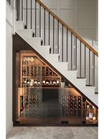Cave à vin en bois massif et en verre JINGSHUN, optimisation de l'espace, meubles de rangement sur mesure pour la maison, prêt à assembler