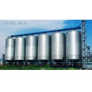 2000T grain storage flat bottom steel silo