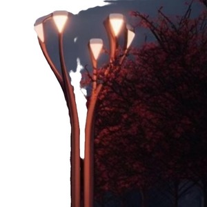 Lumière paysagère artistique orange en alliage d'aluminium IP65 avec télécommande, durée de vie de 50 000 heures, installation pour projets - Product Image 5