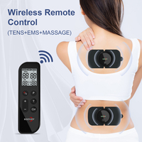 Stimulateur musculaire TENS EMS sans fil Roovjoy M103A à 4 canaux, appareil TENS portable pour les douleurs au dos, au cou, aux épaules et aux genoux