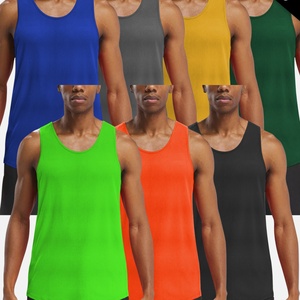 BMTT01 Men's Summer Workout Tank <b>Tops</b> Crew Neck Shortsleeve <b>Mesh</b> Muscle Gym Shirt Breathable Quick Dry - Product Image 6