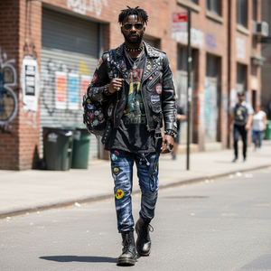 <span class=keywords><strong>Jeans</strong></span> da Uomo a Gamba Dritta in 100% Cotone Stile Vintage Punk |   Stampa Digitale 3D HD Diretta per Artigianato |   Accettiamo modelli personalizzati OEM - Product Image 6