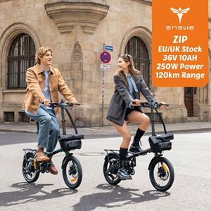 Engwe ZIP Electric Commuter <b>Bicycle</b> 25km/h 36V10Ah Lithium Battery 7-Speed Hydraulic Disc Brakes Aluminum <b>Frame</b> 16" Wheels 120km - Product Image 1
