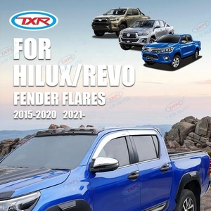 Élargisseurs d'ailes TXR pour <span class=keywords><strong>Toyota</strong></span> Hilux 2015-2020, noirs avec design chromé, accessoires auto - Product Image 5