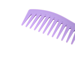 Juego de peines para el cabello morados, de plástico, de dientes anchos, para uso doméstico, para masaje y alisado, con punta y cepillo para cejas - Product Image 3