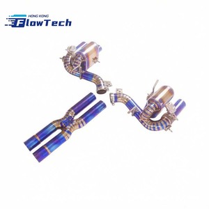 ระบบท่อไอเสียแคทแบคแบบวาล์วไทเทเนียม พร้อมท่อ X-Pipe และการเคลือบสีฟ้าไหม้ สำหรับรถเฟอร์รารี่ 812 6.5L V12 ปี 2017-2024 - Product Image 3