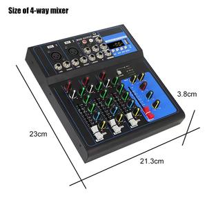Console de mixage audio miniature à quatre canaux <span class=keywords><strong>F4</strong></span>, idéale pour le karaoké, TikTok, avec microphone sans fil - Product Image 3