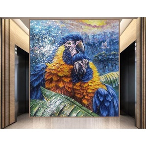 Azulejos de Mosaico de Vidrio con Diseño Moderno y Natural, Patrón Cuadrado, Decoración de Pared con Chorro de Agua, Estilo Parquet para el Hogar - Product Image 3