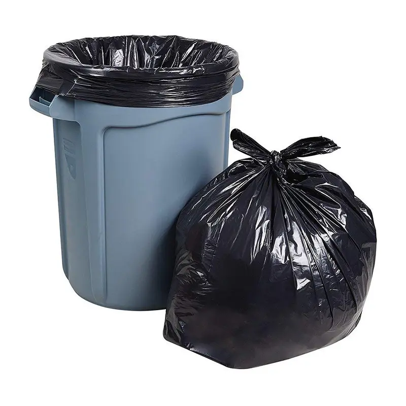 처분할 수 있는 플라스틱 240l 큰 까만 쓰레기 봉지 병원 낭비 편평한 소형 쓰레기를 위한 노란 쓰레기 봉지