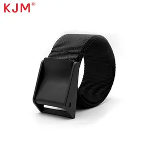 Ceinture tactique personnalisée de 50mm, sangle PP robuste et résistante pour homme, ceinture réglable noire