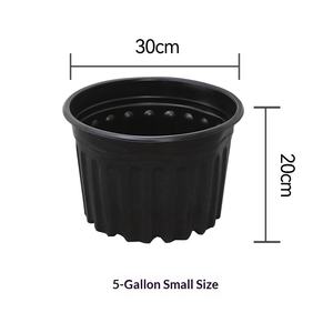 Siyah Saksılar Enjeksiyon Kalıplama Dikey Kaburgalar Drenaj Delikleri Dayanıklı Hafif Bitki Kapları Ev Bahçesi Toplu Sipariş - Product Image 6