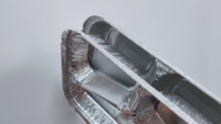 Boîte à lunch en aluminium à trois compartiments, plaque en aluminium pour plats à emporter, utilisation pour les aliments chauds et froids, compatible four