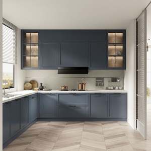 Ensemble de meubles de cuisine sur mesure Santopova bleu foncé : solutions de rangement élégantes - Product Image 1