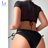 Nouveau fabricant de mode de haute qualité logo personnalisé trois pièces maillots de bain taille haute de créateur de luxe pour femmes