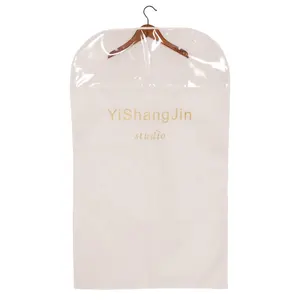 Non Woevn PVC Wedding Garment Bag Cloth Waterproof Garment Zipper Plastic Bag Packaging Bags For Garment