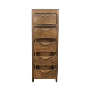 Solid Mango Wood <b>Drawer</b> Chest with Smooth Sliding <b>Drawers</b> Classic Bedroom Storage Cabinet with Natural Wood Grain - Product Image 2