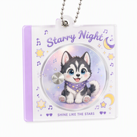 Gantungan Kunci Akrilik Casing CD Putar Kawaii, Cetak Kustom, Liontin Akrilik Transparan, Aksesoris Tas Anime Lucu untuk Koleksi Penggemar