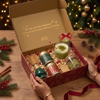 Boîte d'expédition ondulée pliable en forme d'avion, coffret cosmétique Joyeux Noël, impression personnalisée, emballage cadeau durable pour les fêtes