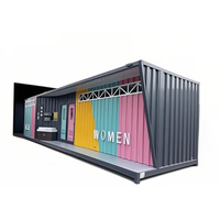 Conteneur en acier détachable de luxe 20 pieds Immeuble de bureaux mobiles pour parc extérieur Hôtel Appartement Maison Chambre Utilisation des toilettes