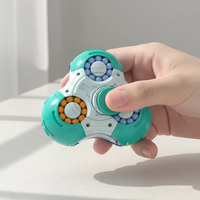 Mini cube rotatif anti-stress Magic Bean Fidget Spinner, labyrinthe de perles 3 faces, boîte colorée, en ABS, sensoriel éducatif
