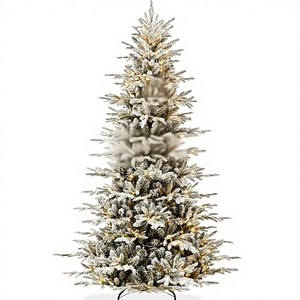 <span class=keywords><strong>Sapin</strong></span> de Noël artificiel éclairé Aspen 3,66 m, <span class=keywords><strong>sapin</strong></span> noble floqué pré-éclairé avec support, lumières LED multicolores blanches, qualité supérieure - Product Image 1