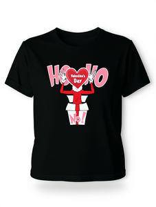 T-shirt per San Valentino da donna, girocollo, manica corta, stampata, casual, lavabile in lavatrice, 100% cotone, vestibilità regolare - Product Image 1