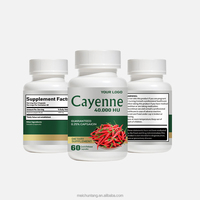 Capsules de piment de Cayenne 450 mg OEM ODM pour le soutien quotidien de la circulation et la gestion naturelle du métabolisme – Bien-être