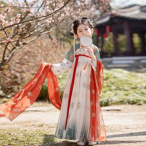 2024 Cosplay scène porter enfants scène Performance <span class=keywords><strong>chinois</strong></span> classiques moderne Hanfu robe fille traditionnel <span class=keywords><strong>chinois</strong></span> Hanfu <span class=keywords><strong>Costume</strong></span> - Product Image 1