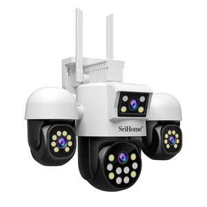 SriHome 4 объектива PTZ камера 8MP WIFI камера поддерживает настройки сигнализации независимого мониторинга 512GB полноцветное инфракрасное ночное видение - Product Image 4