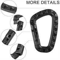 Mousqueton tactique en plastique, mousqueton à anneau en D, mousqueton à ressort 38 mm, accessoire pour sac à dos tactique extérieur, outil EDC