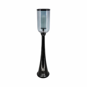 Portacandele in vetro a forma di uragano, alto, decorativo, per candele a pilastro, per decorazioni da tavolo e per la casa - Product Image 2