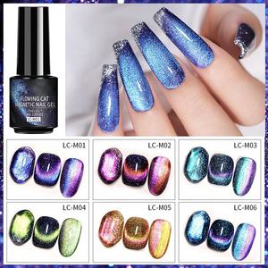 Esmalte en <span class=keywords><strong>Gel</strong></span> Magnético para Uñas, Pegamento de Diamante Reflectante, Ojo de Gato, Pavo Real, Ojo de Gato, <span class=keywords><strong>8</strong></span> Colores, Nuevo - Product Image 6