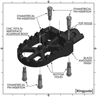 Pédales de moto personnalisées CNC OEM, colorées et anodisées, compatibles avec KTM 690 790 1090 1190 1290 Adventure R Tuning