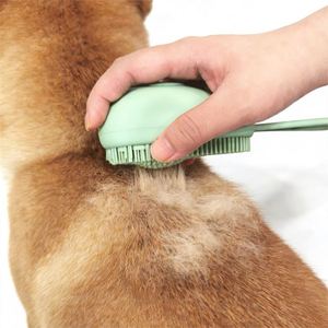New Bathing Green Silicone Durable Lightweight <b>Pet</b> Grooming <b>Brush</b> for Bathroom - Product Image 3