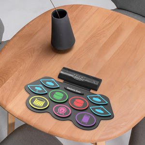 Gran oferta, Mini batería eléctrica integrada, almohadilla de práctica, batería de tambor, tambor enrollable de mano <span class=keywords><strong>Musical</strong></span> - Product Image 4
