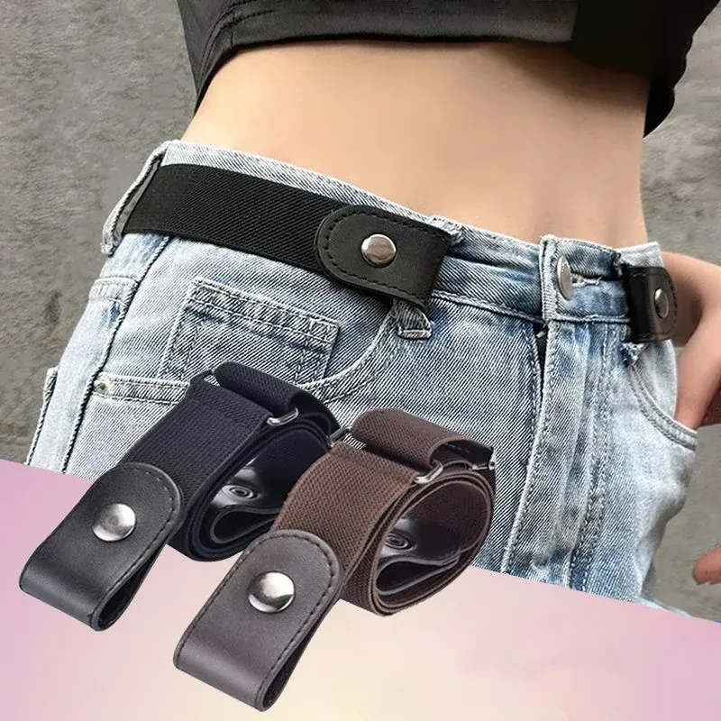 New Adjustable Stretch Elastic Waist Band Invisible Belt Buckle-Free Belts for Women Men Jean Pants Dress Easy To Wear No Buckle