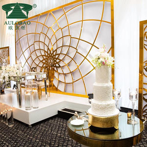 แผ่น PVC ติดผนังตกแต่งงานแต่งงานสีทองลายดอกไม้ - Product Image 2