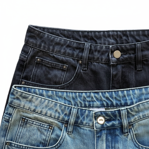 กางเกงยีนส์ขาสั้นระบายอากาศได้ดีสำหรับผู้ชายดีไซน์ล่าสุด - Product Image 1