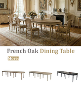 Table de salle à manger extensible ovale en chêne massif rustique de luxe antique française D1645 pour meubles de salle à manger